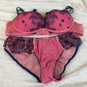 Vintage Victoria's Secret SEXY LITTLE THINGS Bra and Panty Set